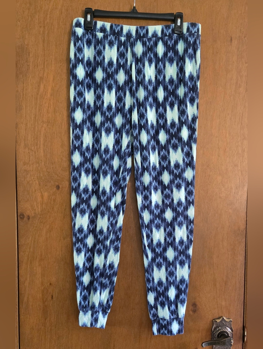 Simply Pleasures Navy and Light Blue Patterned Sleep/Lounge Pants.
